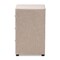 Baxton Studio Tessa Modern Beige Upholstered 3-Drawer Nightstand 147-8162 - alternate 5